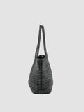 SUSAN 010 - Black Woven Leather Shoulder Bag