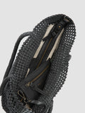 SUSAN 010 - Black Woven Leather Shoulder Bag