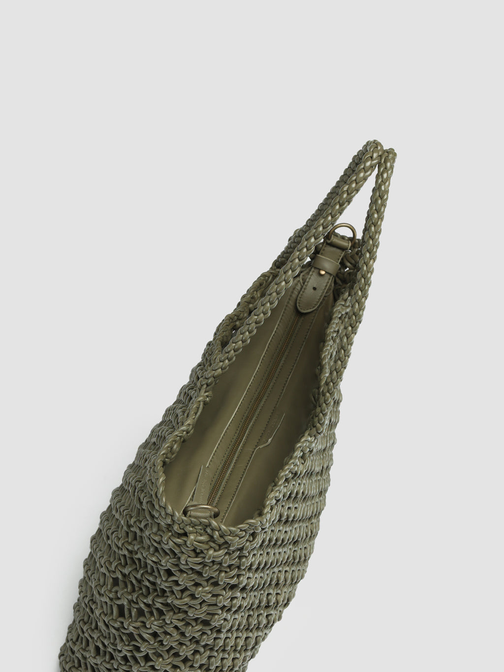 SUSAN 02 - Green Leather Shoulder Bags - image 2,side view