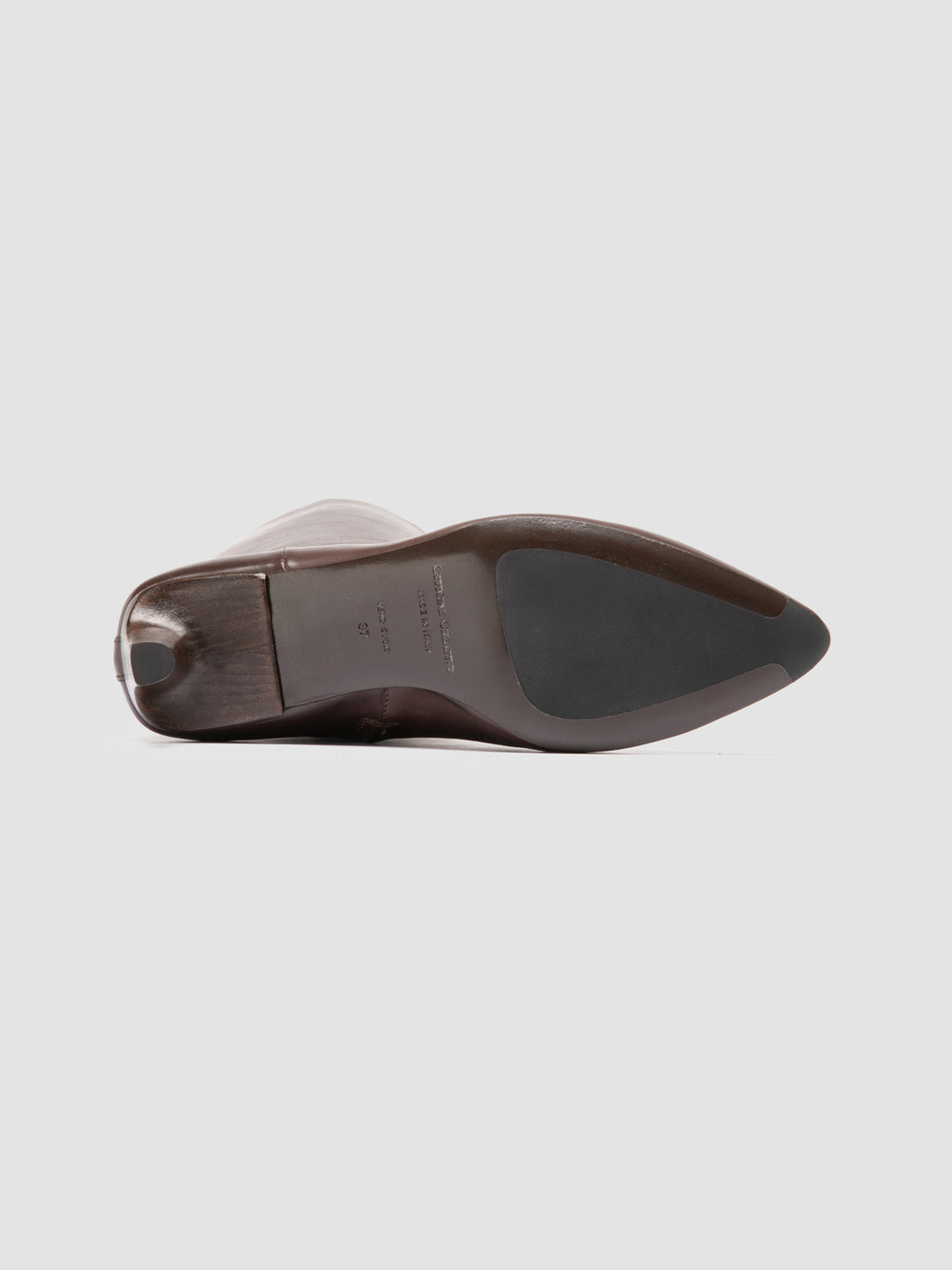 SUZY 006 - Brown Leather Zipped Boots - image 5,side view