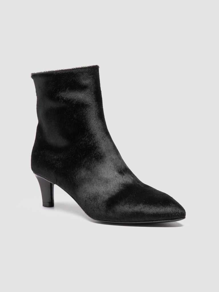 SUZY 008 - Stivali con Zip in Pelle Nera