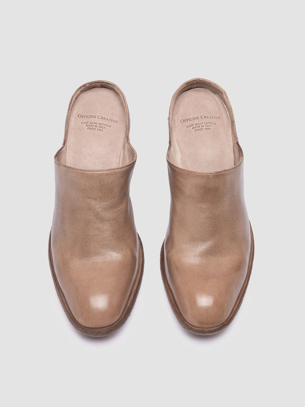 SYDNE 012 - Taupe Leather Mules