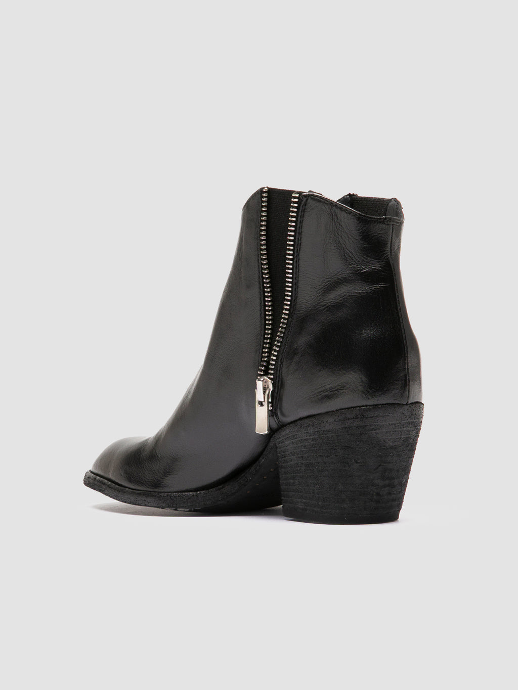 SYDNE 015 - Black Leather Ankle Boots