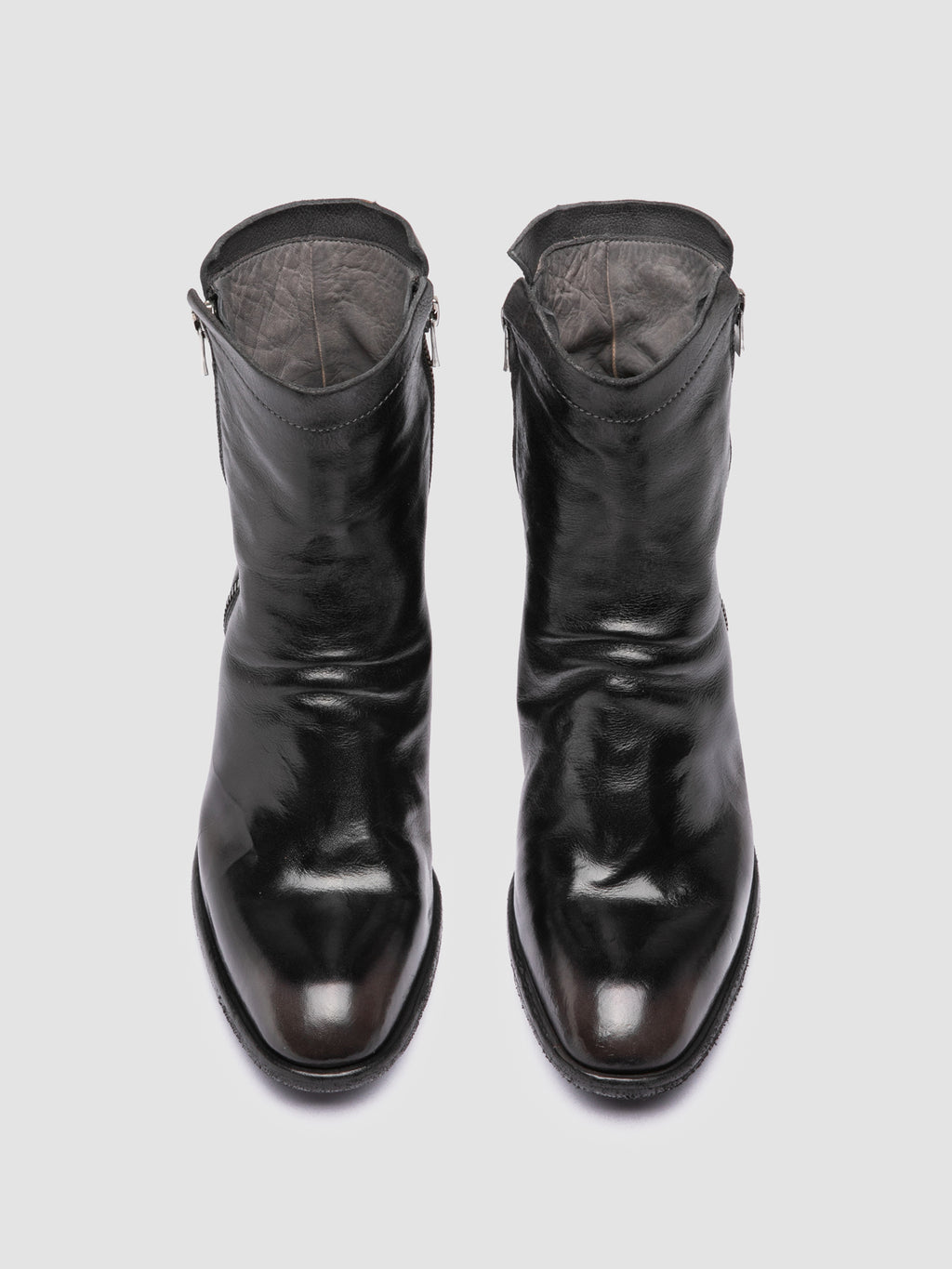 SYDNE 018 - Stivali con Zip in Pelle Nera
