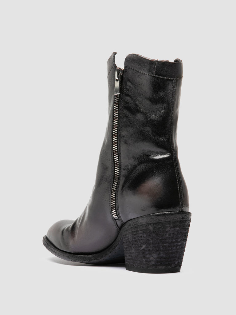 SYDNE 018 - Stivali con Zip in Pelle Nera