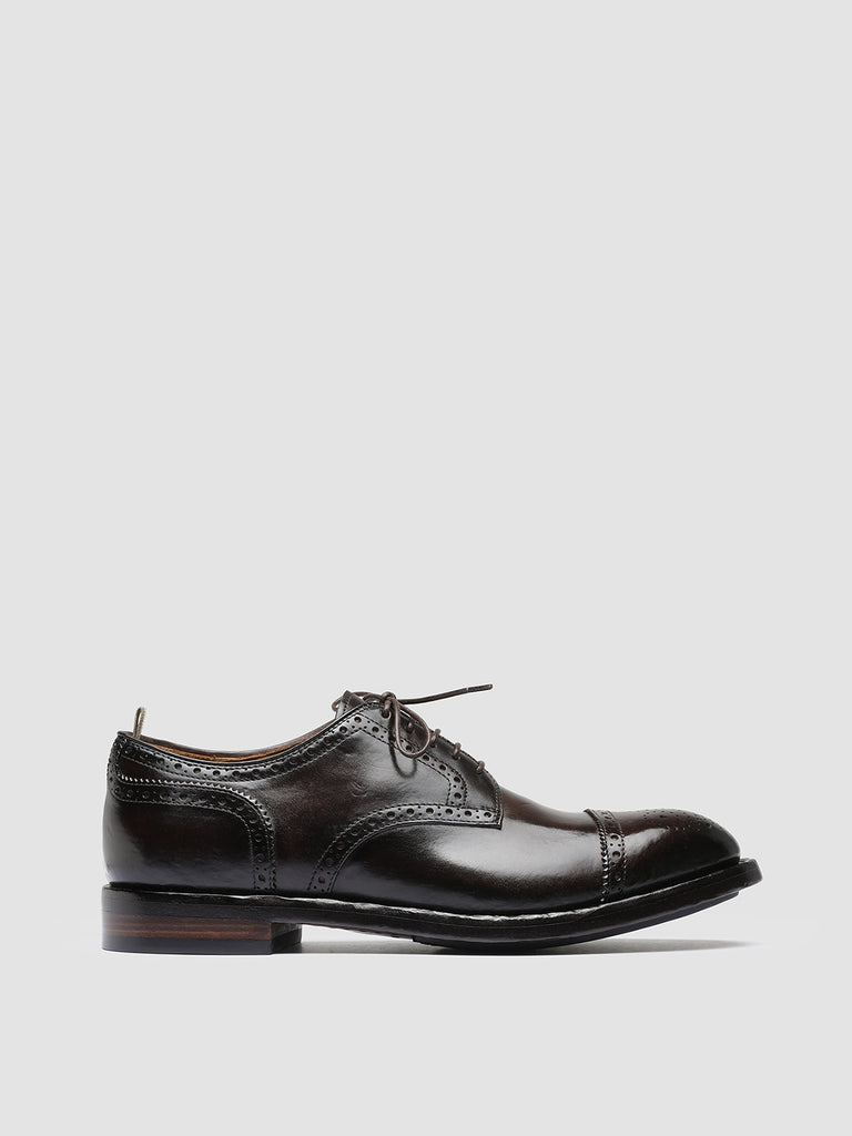 TEMPLE 003 - Brown Leather Derby Shoes