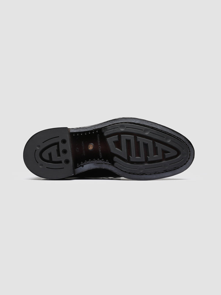 TEMPLE 001 - Black Leather Oxford Shoes