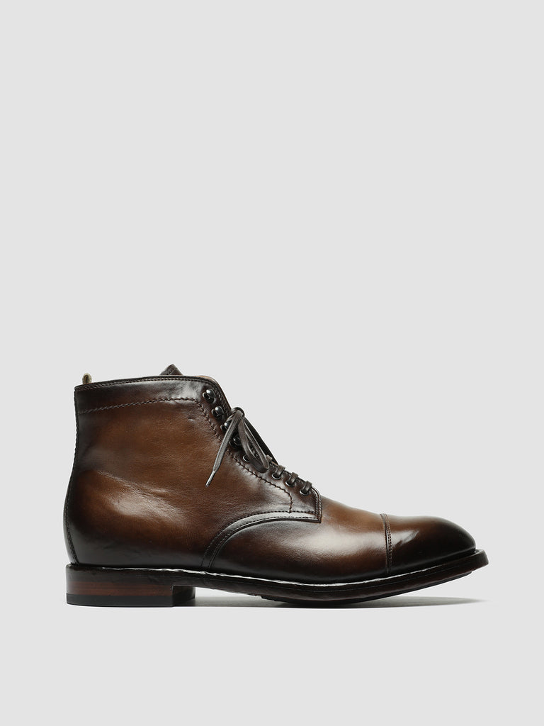 TEMPLE 002 - Brown Leather Lace Up Boots men Officine Creative - 1