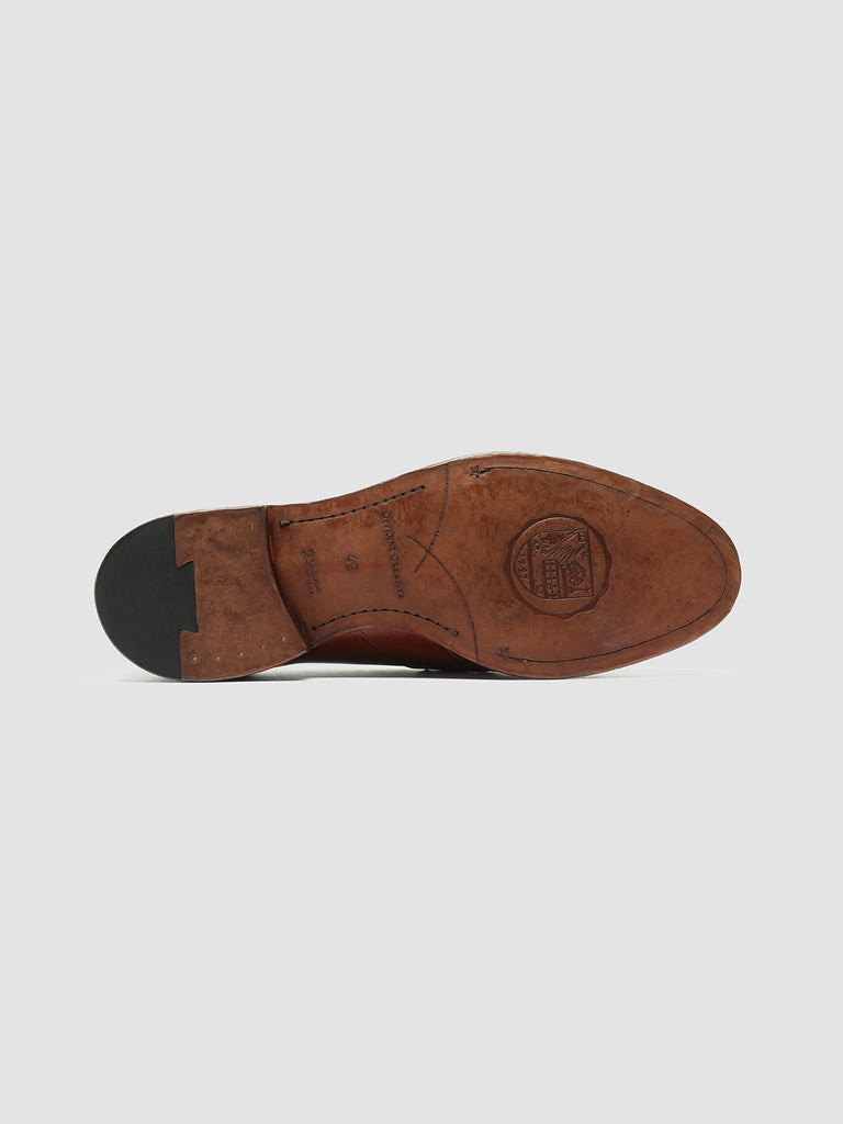 TEMPLE 016 - Brown Leather Penny Loafers