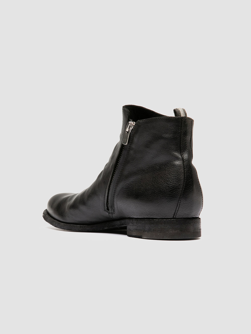 TEMPUS 034 - Black Leather Zipped Boots