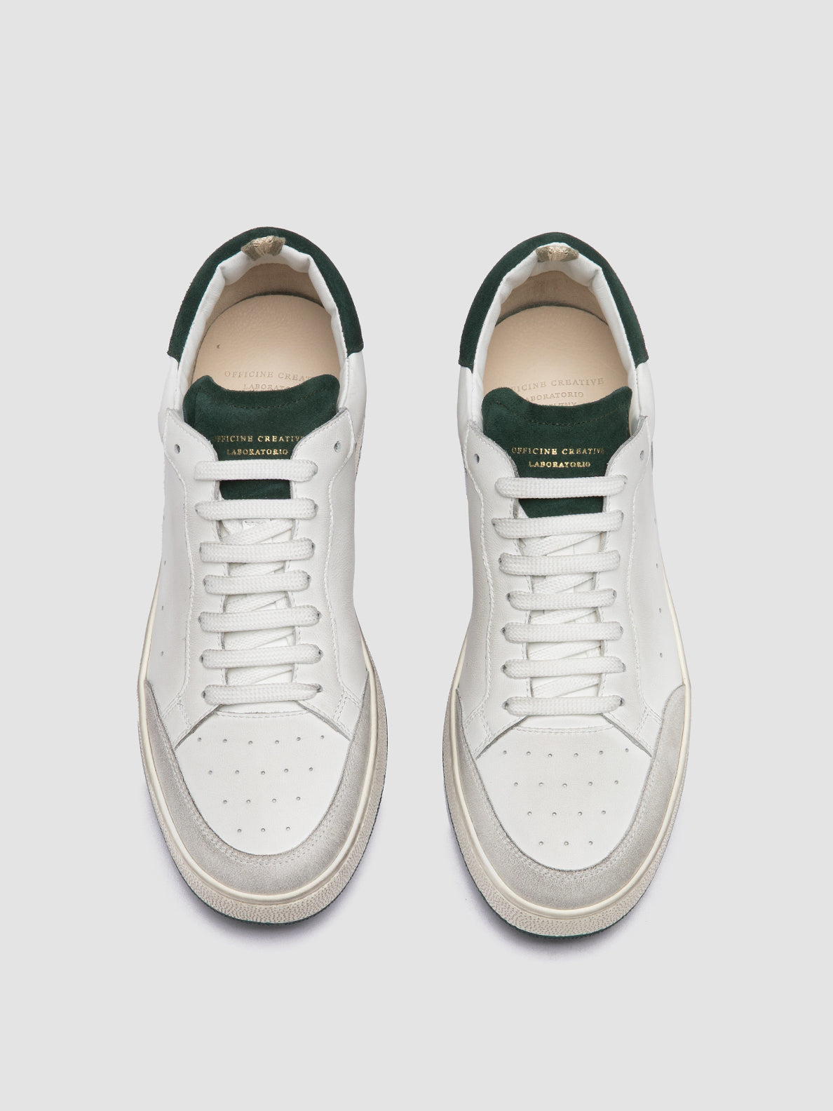 Sneakers bianche basse in camoscio Uomo: THE ANSWER 001 – Officine