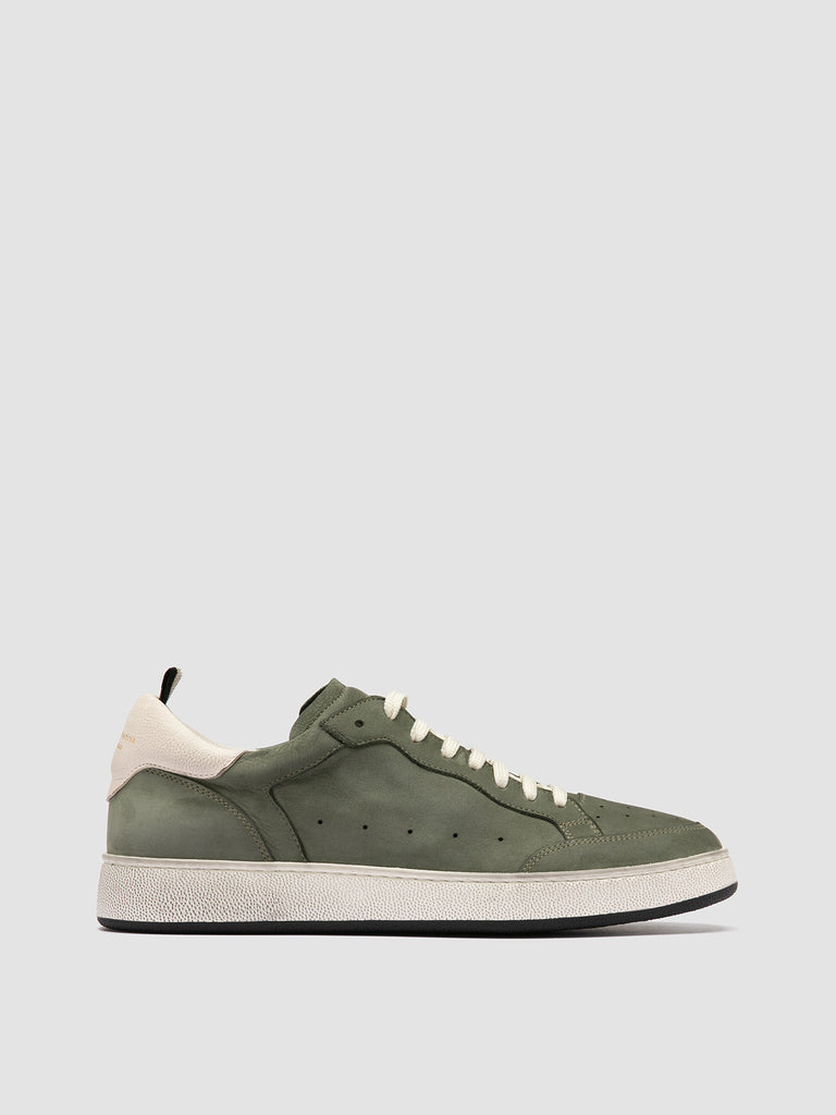 THE ANSWER 002 - Sneaker Basse in Camoscio e Pelle Verde