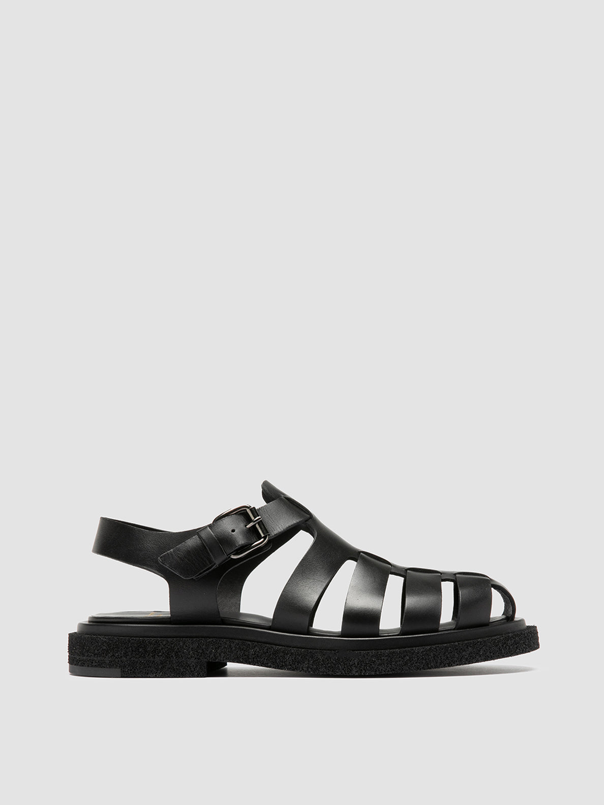 Officine Creative TONAL 18 Black Leather Sandals