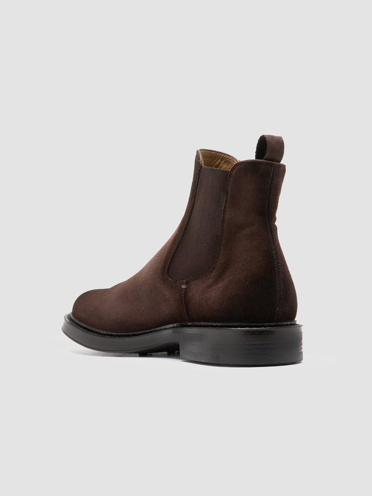 UNIFORM 005 - Stivaletti Chelsea in Pelle Scamosciata Marrone