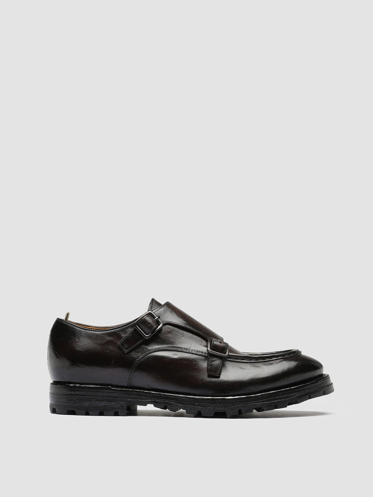 Officine Creative VAIL 012 Dark Brown Leather Monkstrap Shoes