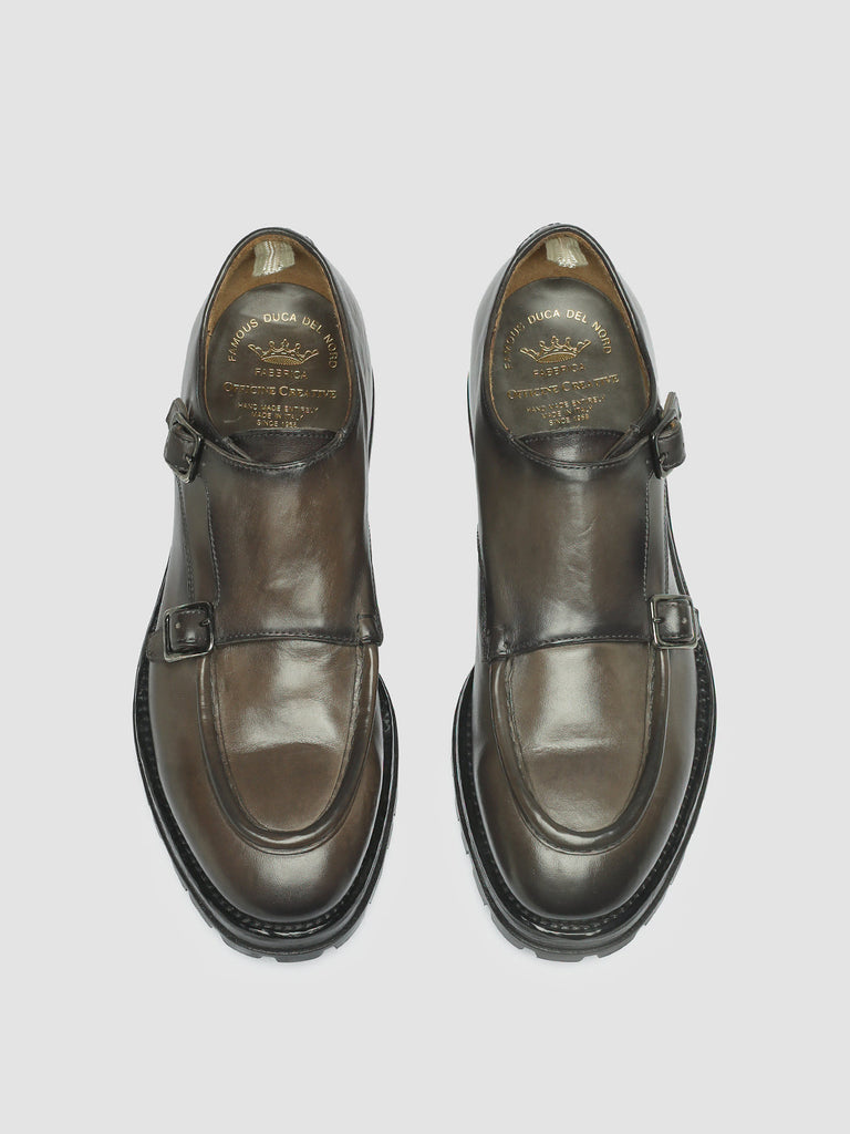 VAIL 012 - Monk Strap in Pelle Grigia