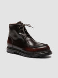 VOLCOV 010 - Burgundy Leather Lace-Up Boots