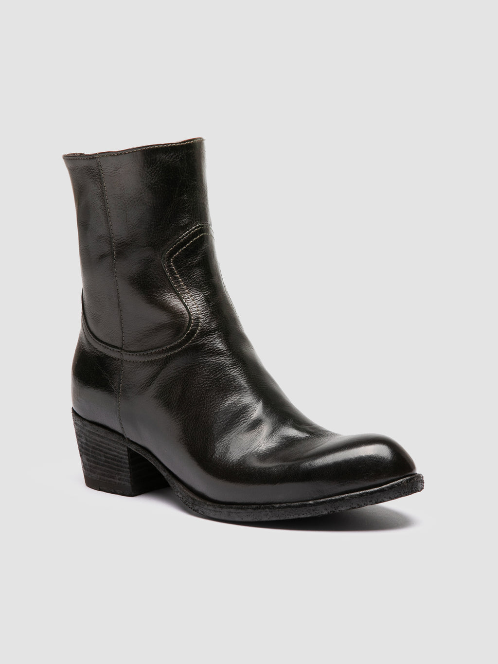 WADE 003 - Grey Leather Zipped Boots Officine Creative - 3