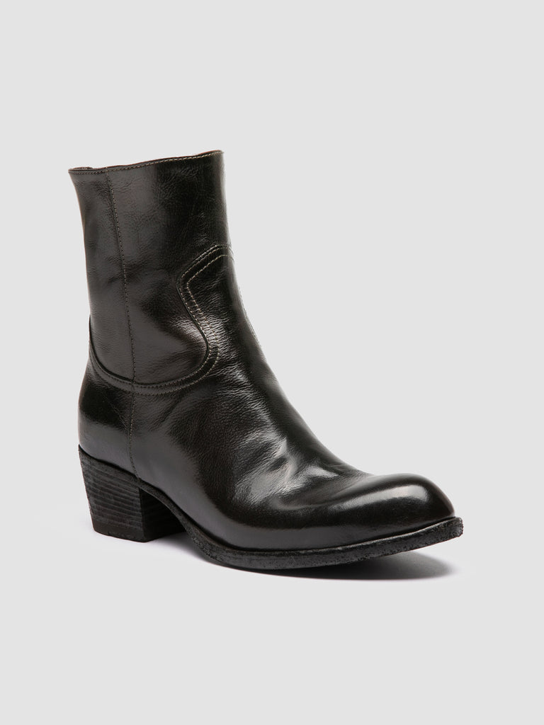 WADE 003 - Stivali con Zip in Pelle Grigia