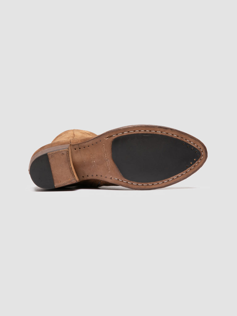 WADE 003 - Stivali con Zip in Pelle Scamosciata Marrone