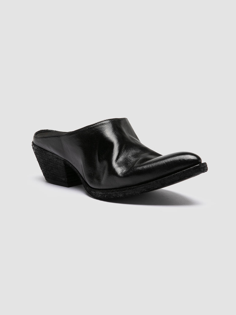 WANDA DD 101 - Black Leather Mule Sandals Women Officine Creative - 3