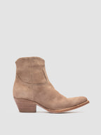 WANDA DD 103 - Stivali con Zip in Pelle Scamosciata Color Tortora