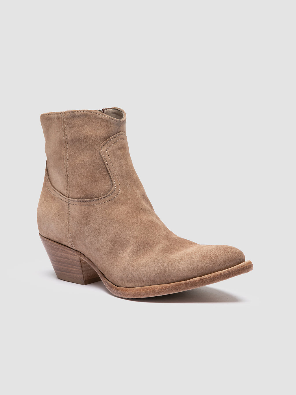 WANDA DD 103 - Beige Suede Zip Boots
