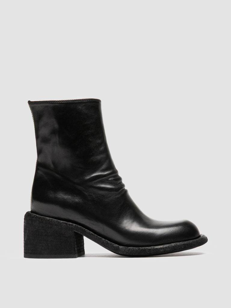 WILDS 004 - Black Leather Zipped Boots