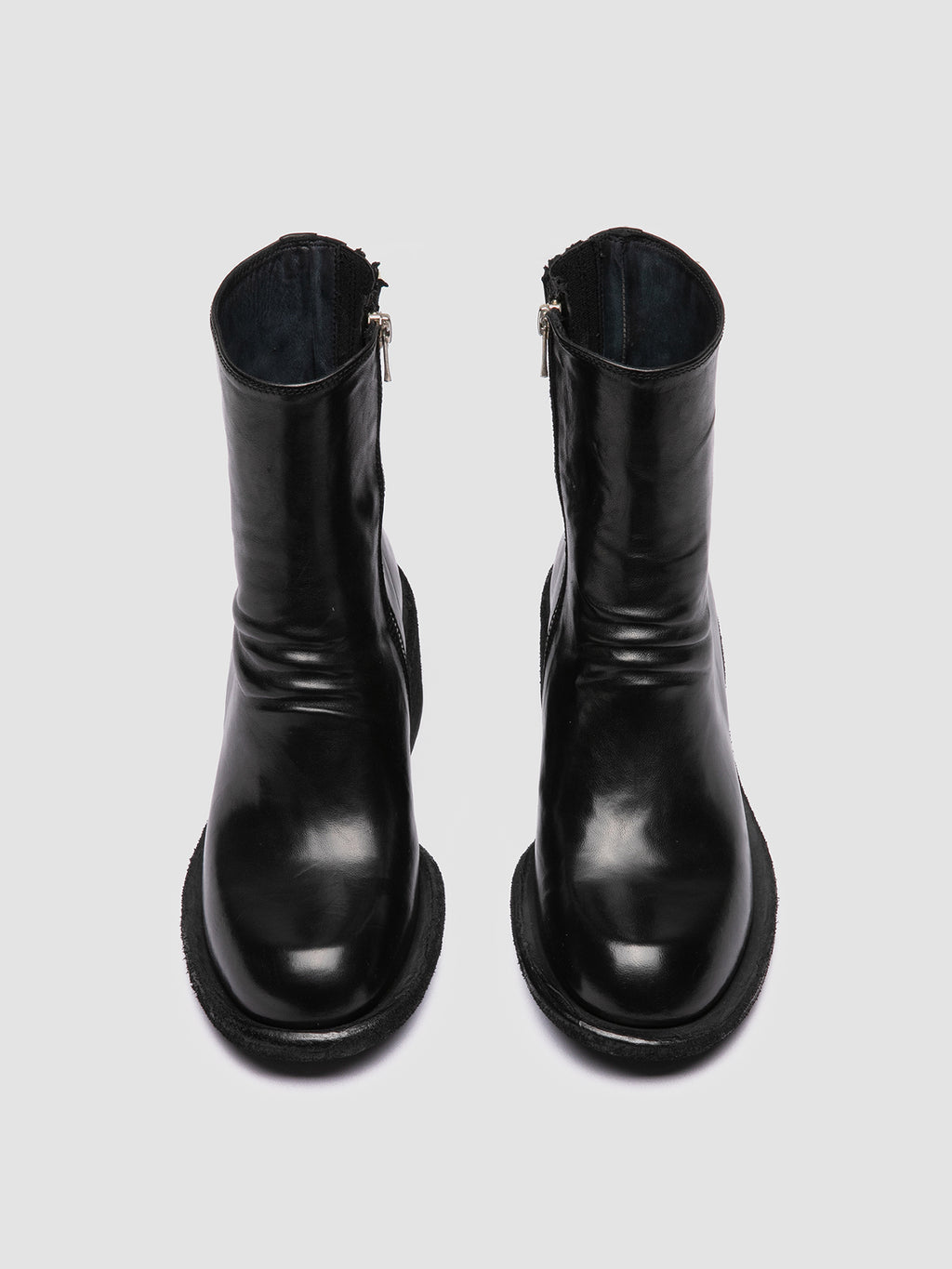 WILDS 004 - Black Leather Zipped Boots