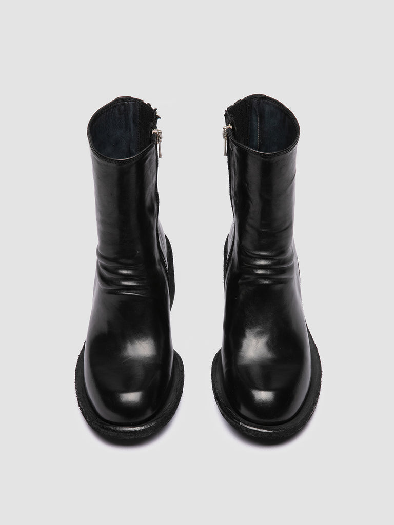 WILDS 004 - Black Leather Zipped Boots