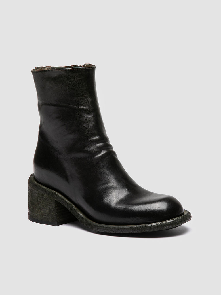 WILDS 004 - Stivali con Zip in Pelle verde