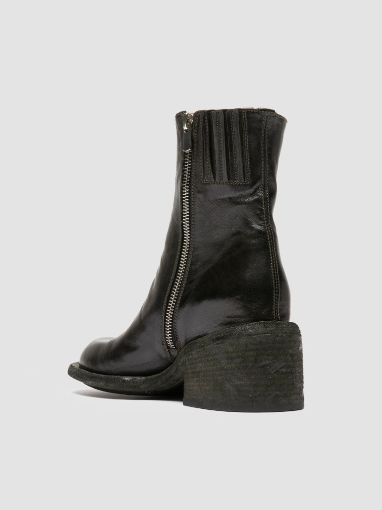 WILDS 004 - Stivali con Zip in Pelle verde