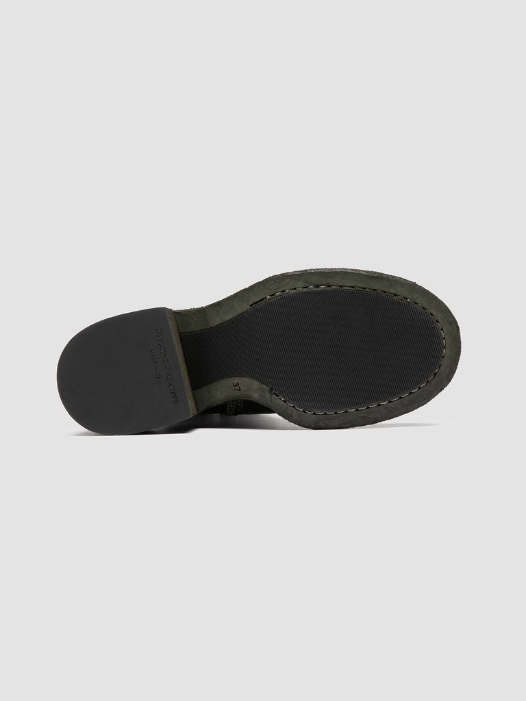 WILDS 004 - Stivali con Zip in Pelle verde