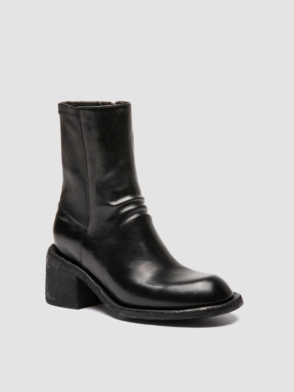 WILDS 019 - Black Leather Zipped Boots Officine Creative - 3