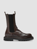 WISAL DD 107 - Stivaletti Chelsea in Pelle Marrone