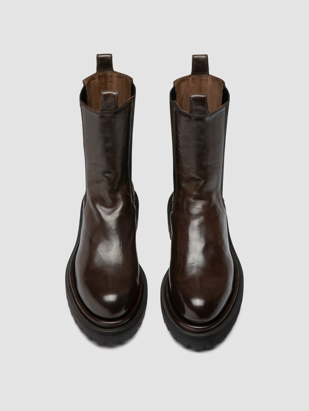 WISAL DD 107 - Brown Leather Chelsea Boots