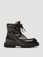 WISAL DD 126 - Stivali Stringati in Pelle Marrone