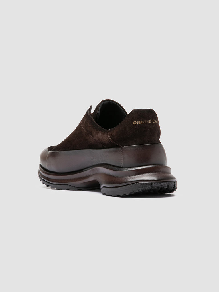 ZODIAC 001 - Sneaker Basse in Camoscio e Pelle Marrone