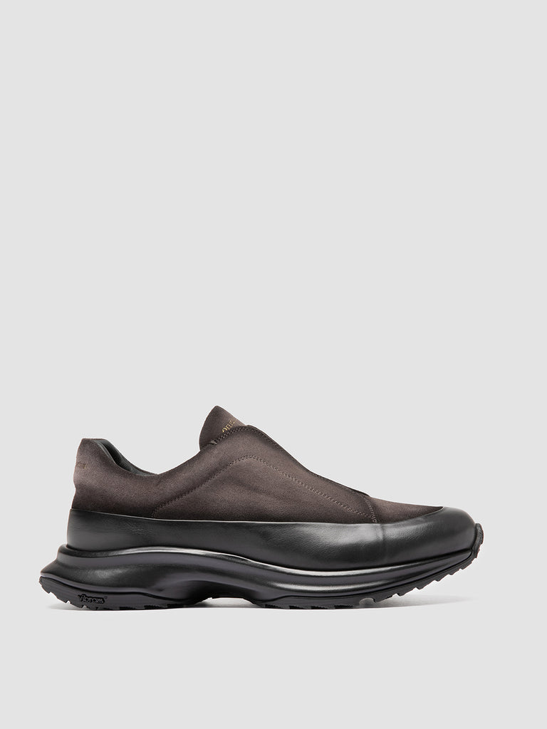 ZODIAC 001 - Sneaker Basse in Camoscio e Pelle Grigia