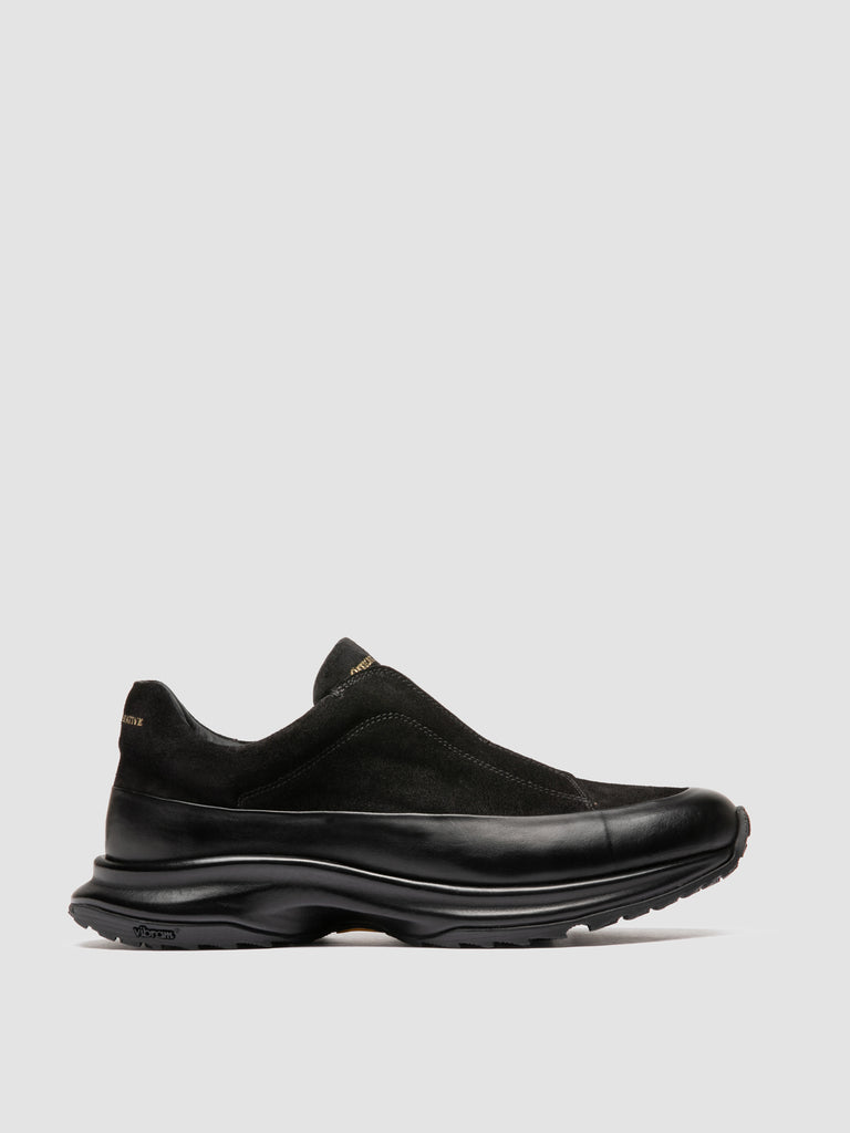 ZODIAC 001 - Sneaker Basse in Camoscio e Pelle Nera