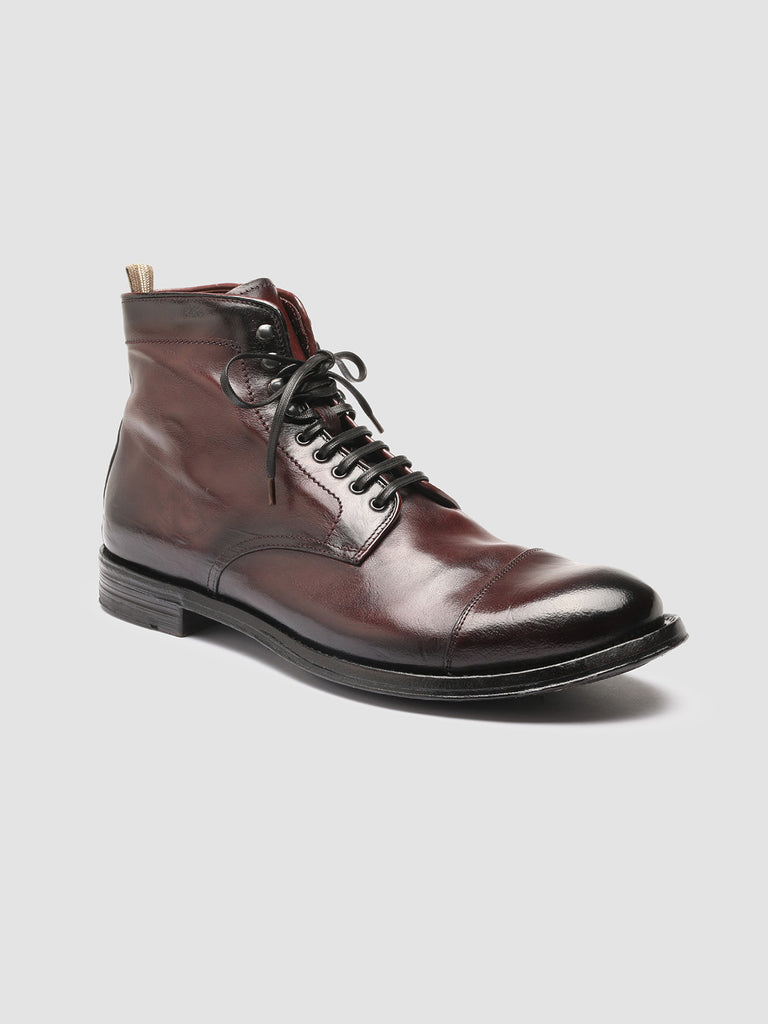 ANATOMIA 016 - Burgundy Leather Ankle Boots
