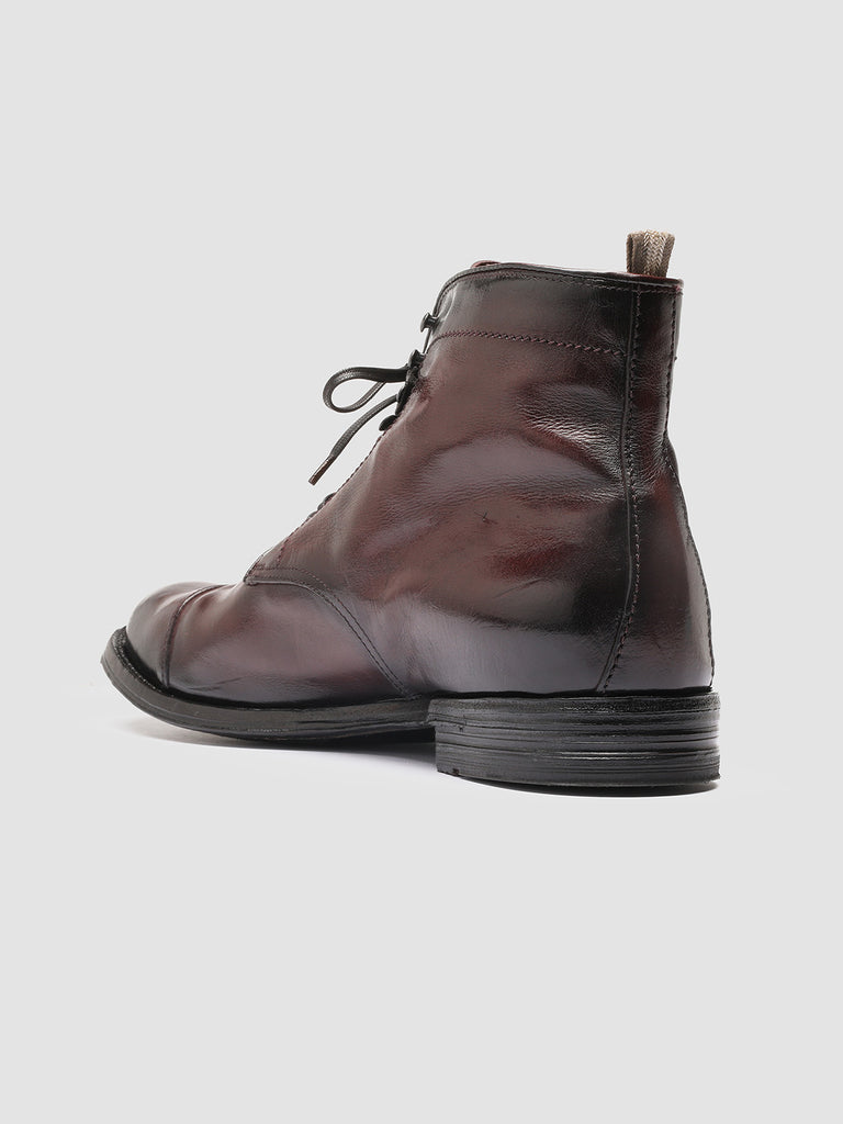 ANATOMIA 016 - Burgundy Leather Ankle Boots