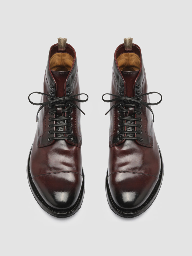 ANATOMIA 016 - Burgundy Leather Ankle Boots Men Officine Creative - 2