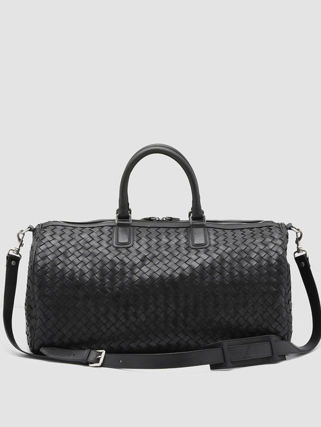 ARMOR 01 - Black Leather Weekender  Officine Creative - 4