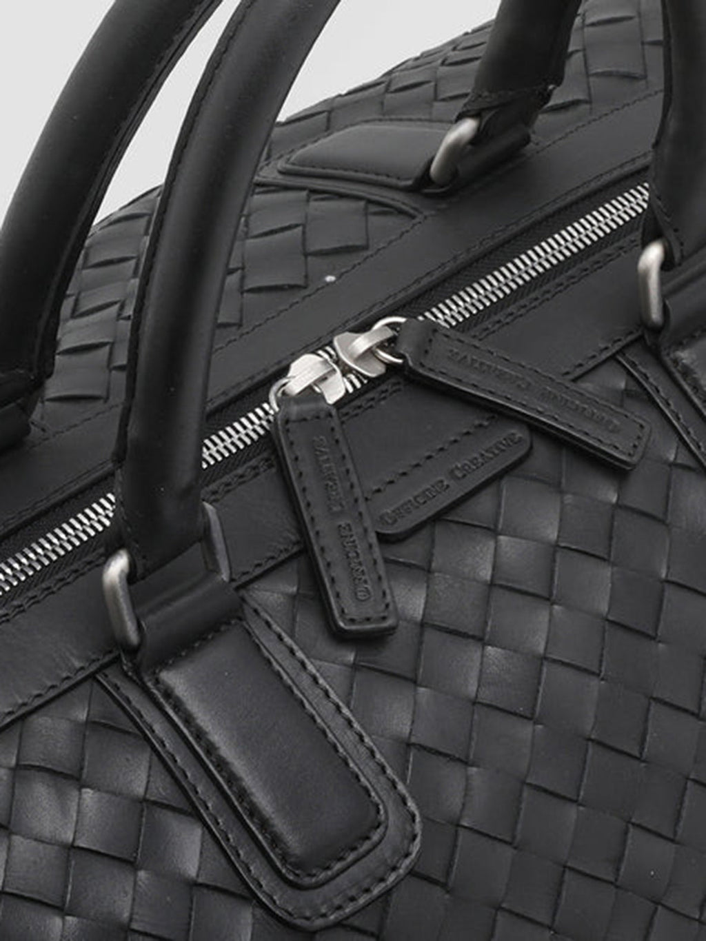 ARMOR 01 - Black Leather Weekender  Officine Creative - 2