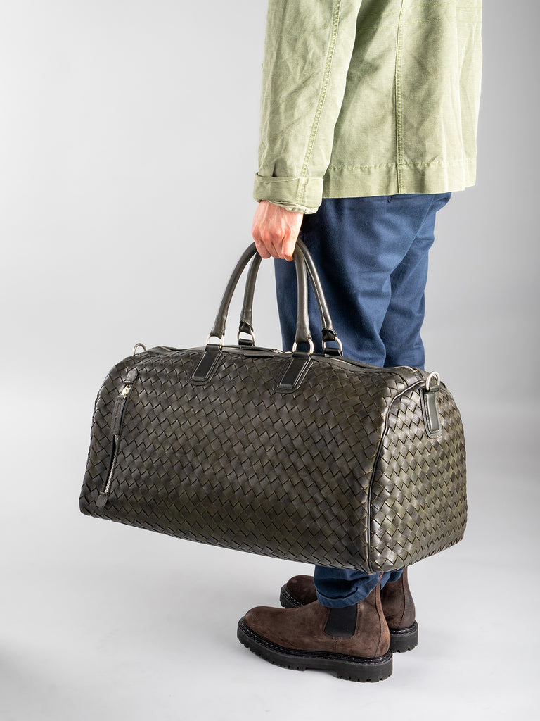 ARMOR 01 - Brown Leather Weekender  Officine Creative - 6