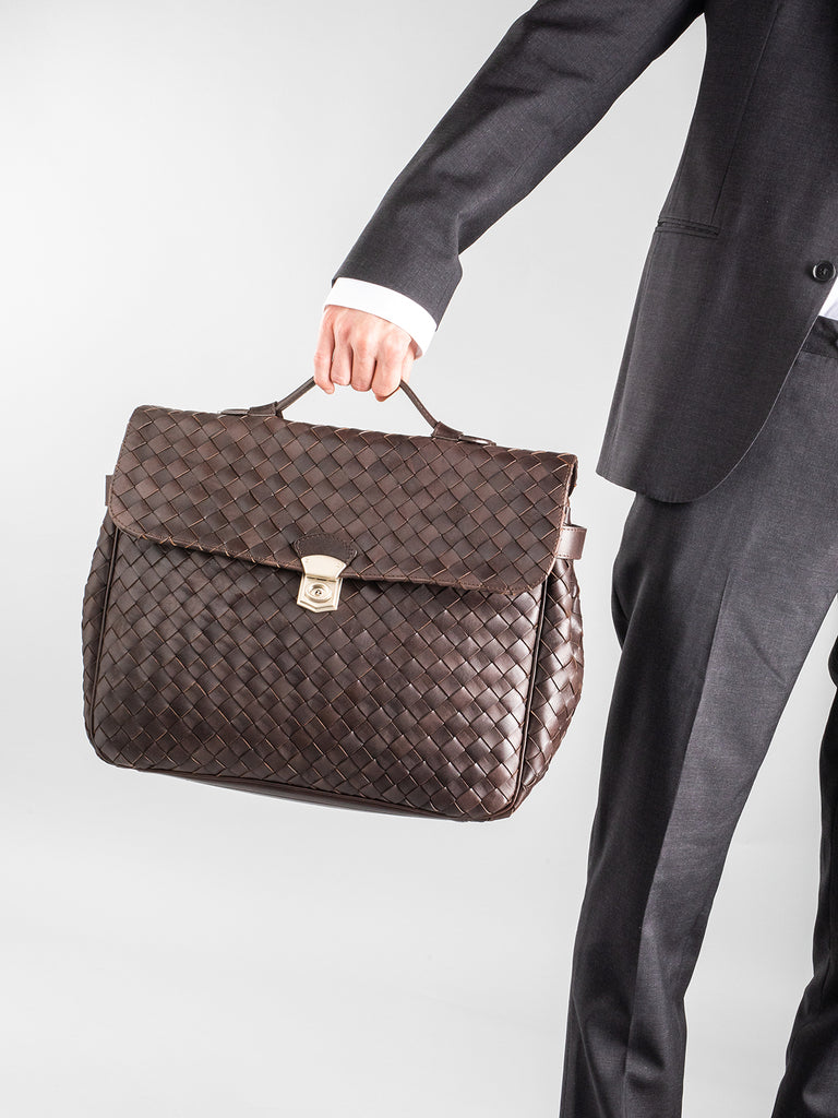 ARMOR 02 - Brown Leather briefcase  Officine Creative - 6