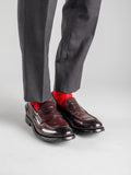 BALANCE 011 - Burgundy Leather Penny Loafers Men Officine Creative - 6