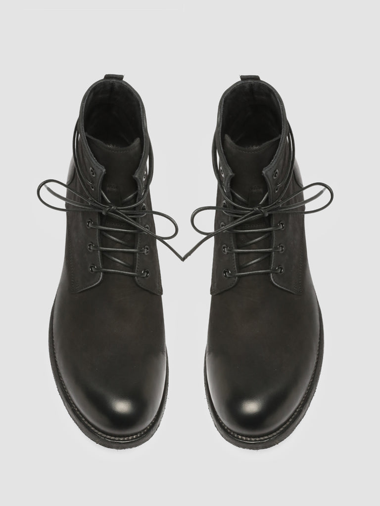 BUBBLE 003 - Black Leather Lace-up Boots Men Officine Creative - 2