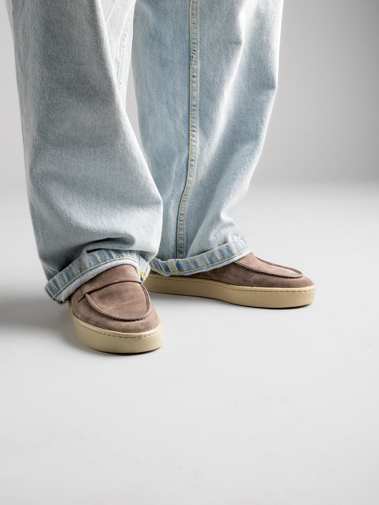 BUG 001 - Taupe Suede Penny Loafers